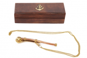 Боцманский свисток в подарочной деревянной коробке Secret De Maison (mod. N1184) (Античная медь)