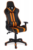 Кресло офисное «Айкар» (ICAR) (Чёрно-оранжевая искусственная кожа)