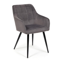 Кресло BEATA (mod. 8266) металл/ткань, 56х60х82 см, серый (G-062-40)/черный (13631)