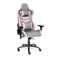 Кресло компьютерное «iPinky» (Искусственная кожа серый/розовый)