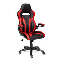 Кресло Rocket кож/зам, черный/красный (12688)