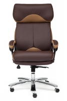Кресло офисное TetChair «Grand» (brown) (Искусств. корич. кожа + бронзовая сетка)