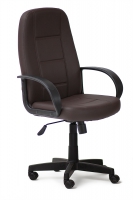 Кресло офисное TetChair CH 747 (Искусств. коричневая кожа)