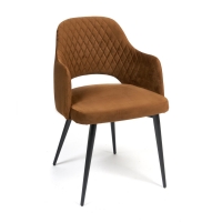 Кресло VALKYRIA (mod. 711) ткань/металл, 55х55х80 см, высота до сиденья 48 см, коричневый barkhat 11/черный