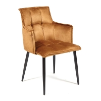 Кресло SASKIA (mod. 8283) металл/ткань, 56,5 х 61 х 49,5 см, коричневый (G-062-61)/черный