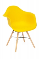 Кресло Secret De Maison CINDY (EAMES) (mod. 919) дерево береза/металл/сиденье пластик, 61*60*82см, желтый/yellow with natural legs