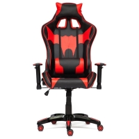 Кресло офисное «iBat» (red) (Чёрно-красная искусственная кожа)