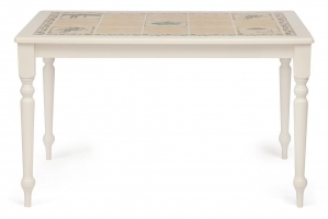 CT 3349 Стол с плиткой дерево гевея/плитка, 124х84х75см, butter white, Рисунок - 