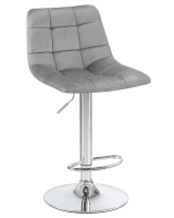 Барный стул 5017 серый велюр  